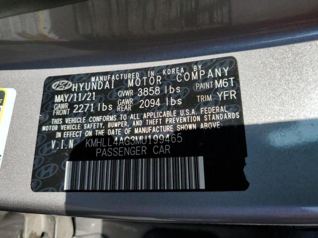 Photo 12 VIN: KMHLL4AG3MU199465 - HYUNDAI ELANTRA 