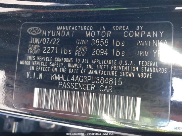 Photo 8 VIN: KMHLL4AG3PU384815 - HYUNDAI ELANTRA 