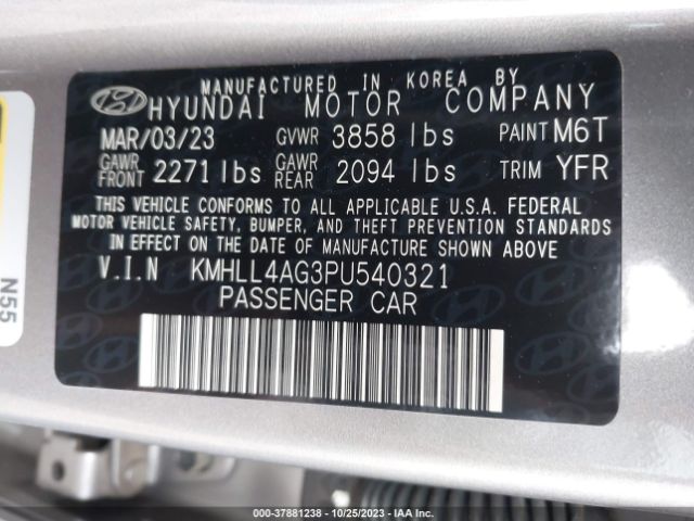 Photo 8 VIN: KMHLL4AG3PU540321 - HYUNDAI ELANTRA 