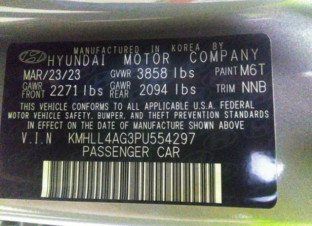 Photo 8 VIN: KMHLL4AG3PU554297 - HYUNDAI ELANTRA 