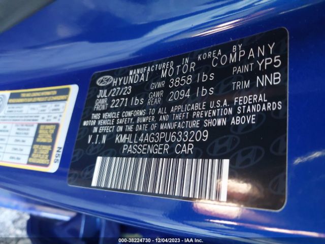 Photo 8 VIN: KMHLL4AG3PU633209 - HYUNDAI ELANTRA 