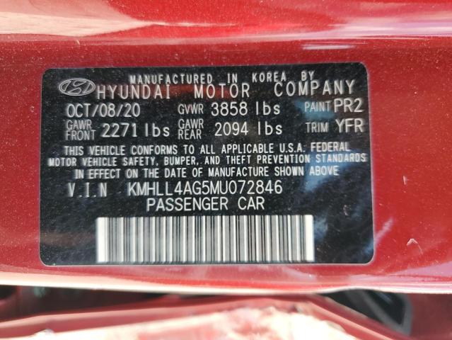 Photo 12 VIN: KMHLL4AG5MU072846 - HYUNDAI ELANTRA SE 