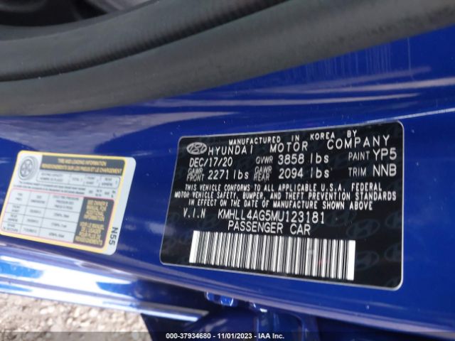 Photo 8 VIN: KMHLL4AG5MU123181 - HYUNDAI ELANTRA 