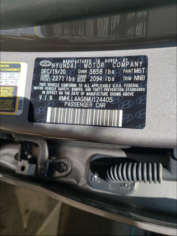 Photo 9 VIN: KMHLL4AG6MU124405 - HYUNDAI ELANTRA SE 