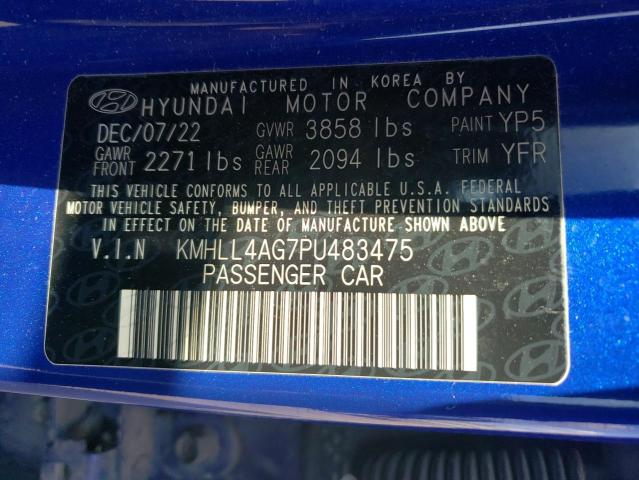 Photo 11 VIN: KMHLL4AG7PU483475 - HYUNDAI ELANTRA SE 