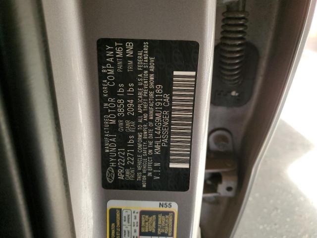 Photo 11 VIN: KMHLL4AG9MU191189 - HYUNDAI ELANTRA 