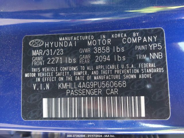 Photo 8 VIN: KMHLL4AG9PU560668 - HYUNDAI ELANTRA 