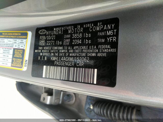 Photo 8 VIN: KMHLL4AGXMU152062 - HYUNDAI ELANTRA 