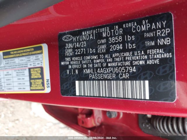 Photo 8 VIN: KMHLL4AGXPU605794 - HYUNDAI ELANTRA 