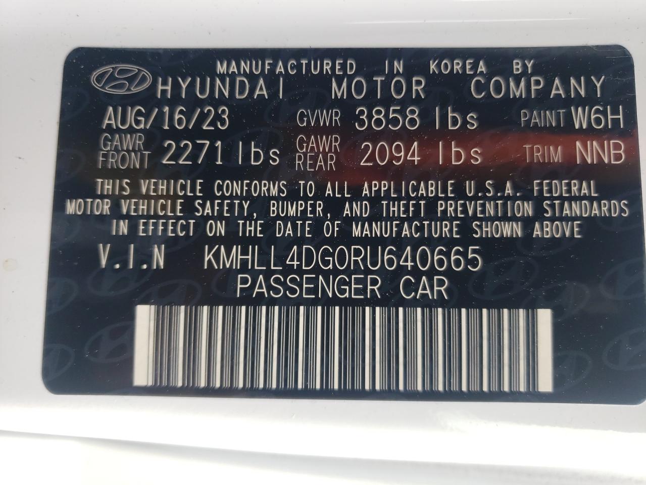 Photo 11 VIN: KMHLL4DG0RU640665 - HYUNDAI ELANTRA 