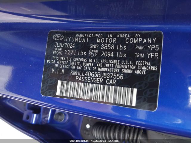 Photo 8 VIN: KMHLL4DG5RU837556 - HYUNDAI ELANTRA 