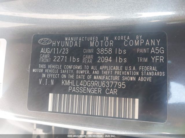 Photo 8 VIN: KMHLL4DG9RU637795 - HYUNDAI ELANTRA 