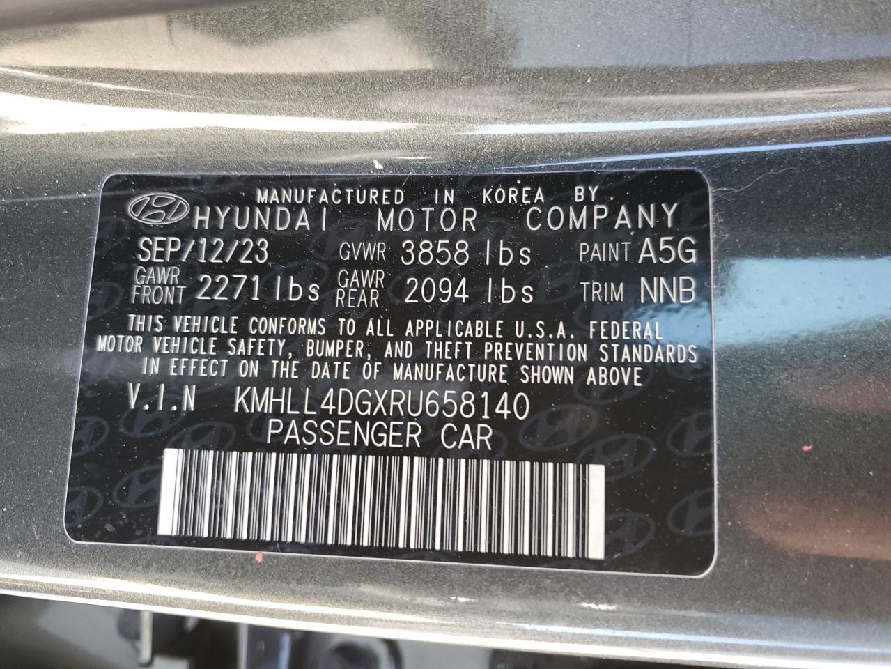 Photo 11 VIN: KMHLL4DGXRU658140 - HYUNDAI ELANTRA 