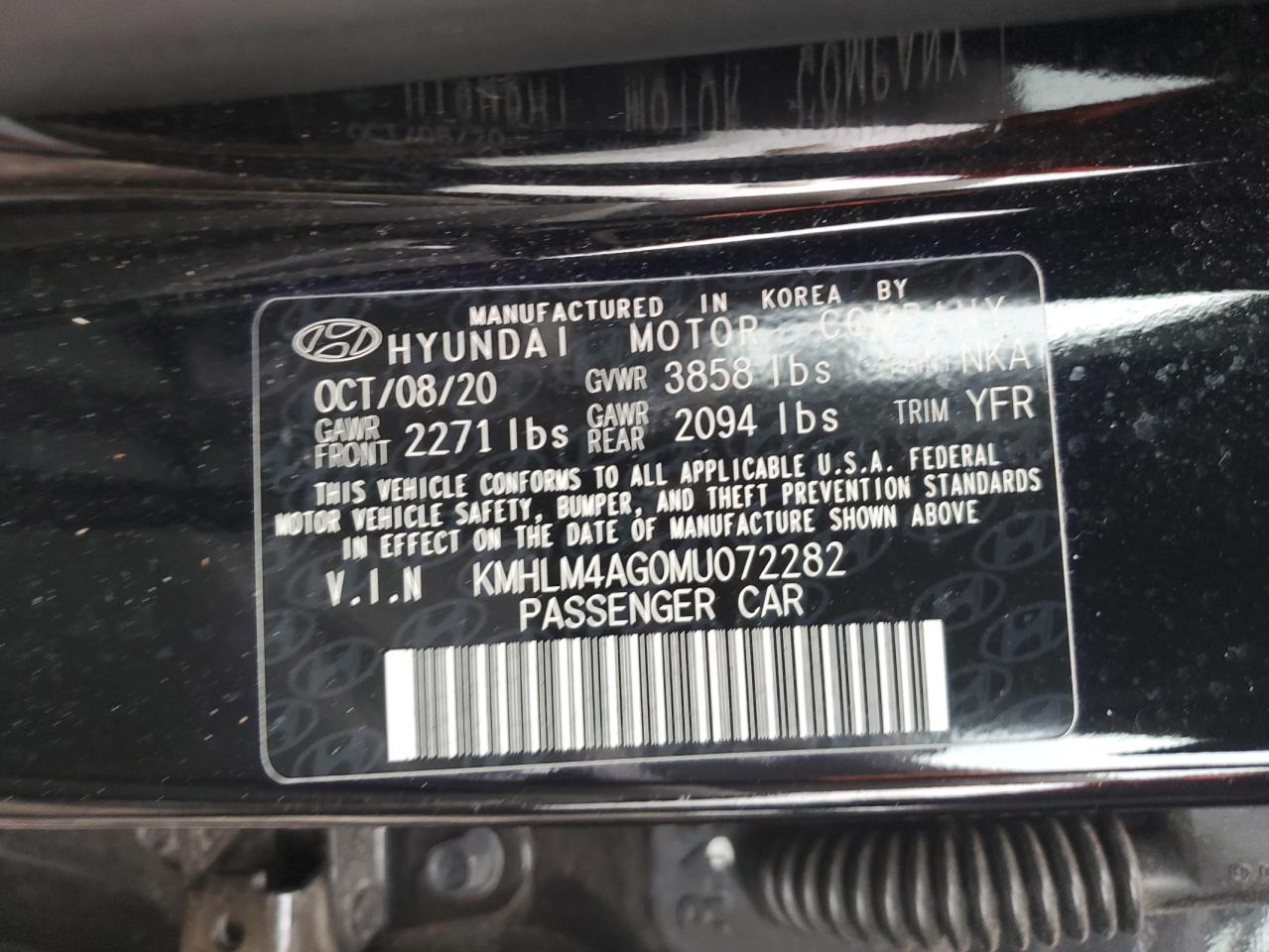 Photo 11 VIN: KMHLM4AG0MU072282 - HYUNDAI ELANTRA 