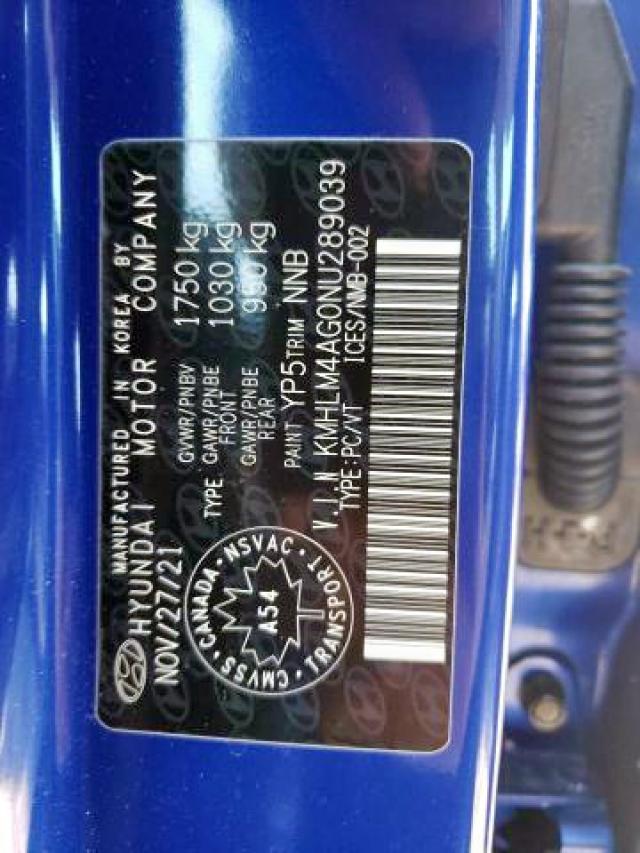 Photo 8 VIN: KMHLM4AG0NU289039 - HYUNDAI ELANTRA SE 