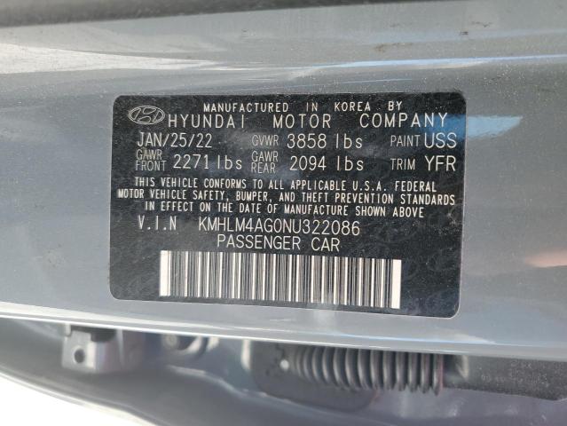 Photo 12 VIN: KMHLM4AG0NU322086 - HYUNDAI ELANTRA SE 