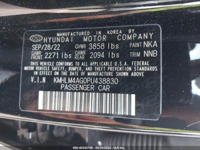 Photo 8 VIN: KMHLM4AG0PU438830 - HYUNDAI ELANTRA 