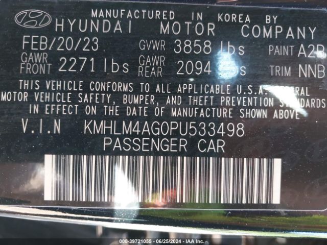 Photo 8 VIN: KMHLM4AG0PU533498 - HYUNDAI ELANTRA 