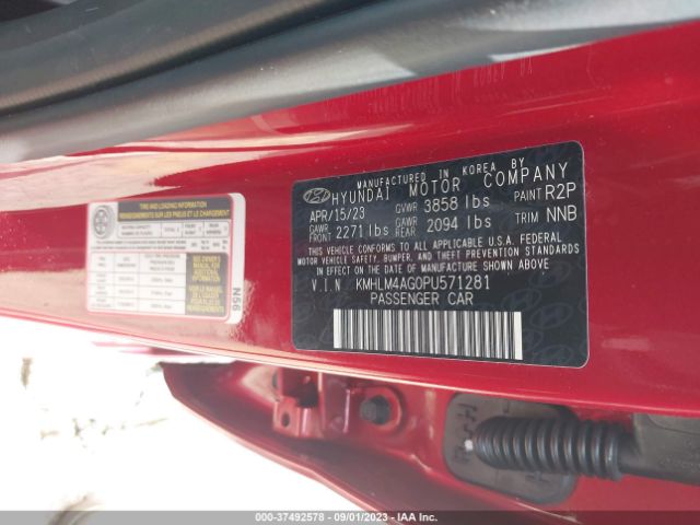 Photo 8 VIN: KMHLM4AG0PU571281 - HYUNDAI ELANTRA 