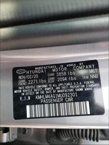 Photo 9 VIN: KMHLM4AG1MU092301 - HYUNDAI ELANTRA SE 