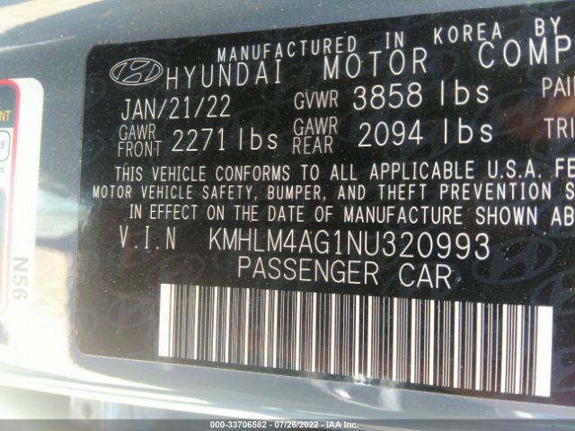 Photo 8 VIN: KMHLM4AG1NU320993 - HYUNDAI ELANTRA 