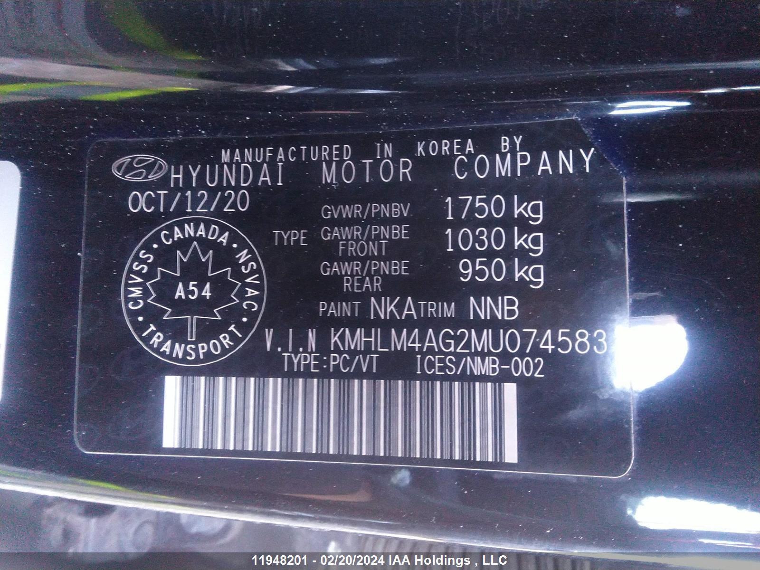 Photo 8 VIN: KMHLM4AG2MU074583 - HYUNDAI ELANTRA 