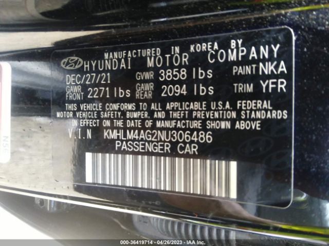 Photo 8 VIN: KMHLM4AG2NU306486 - HYUNDAI ELANTRA 