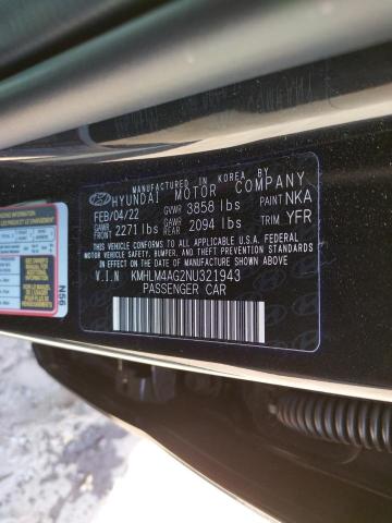 Photo 9 VIN: KMHLM4AG2NU321943 - HYUNDAI ELANTRA SE 