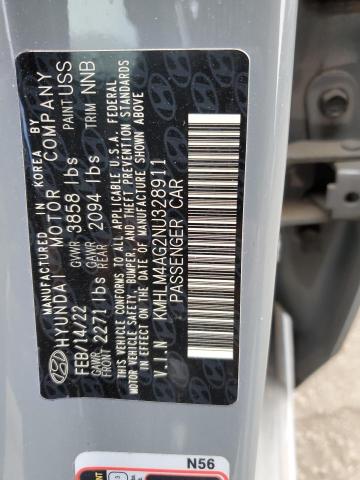 Photo 11 VIN: KMHLM4AG2NU328911 - HYUNDAI ELANTRA 