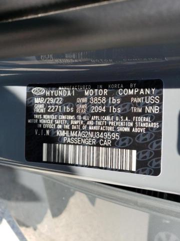 Photo 12 VIN: KMHLM4AG2NU349595 - HYUNDAI ELANTRA SE 