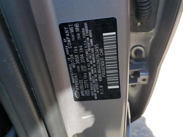 Photo 11 VIN: KMHLM4AG2NU363495 - HYUNDAI ELANTRA 