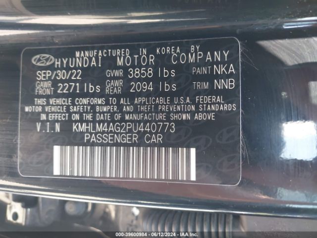 Photo 8 VIN: KMHLM4AG2PU440773 - HYUNDAI ELANTRA 