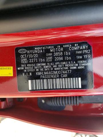 Photo 9 VIN: KMHLM4AG3MU074477 - HYUNDAI ELANTRA SE 