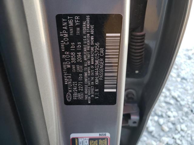 Photo 12 VIN: KMHLM4AG3MU157956 - HYUNDAI ELANTRA SE 