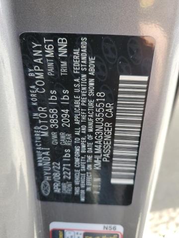 Photo 12 VIN: KMHLM4AG3NU355518 - HYUNDAI ELANTRA 