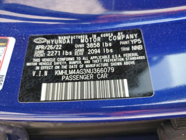 Photo 12 VIN: KMHLM4AG3NU366079 - HYUNDAI ELANTRA SE 