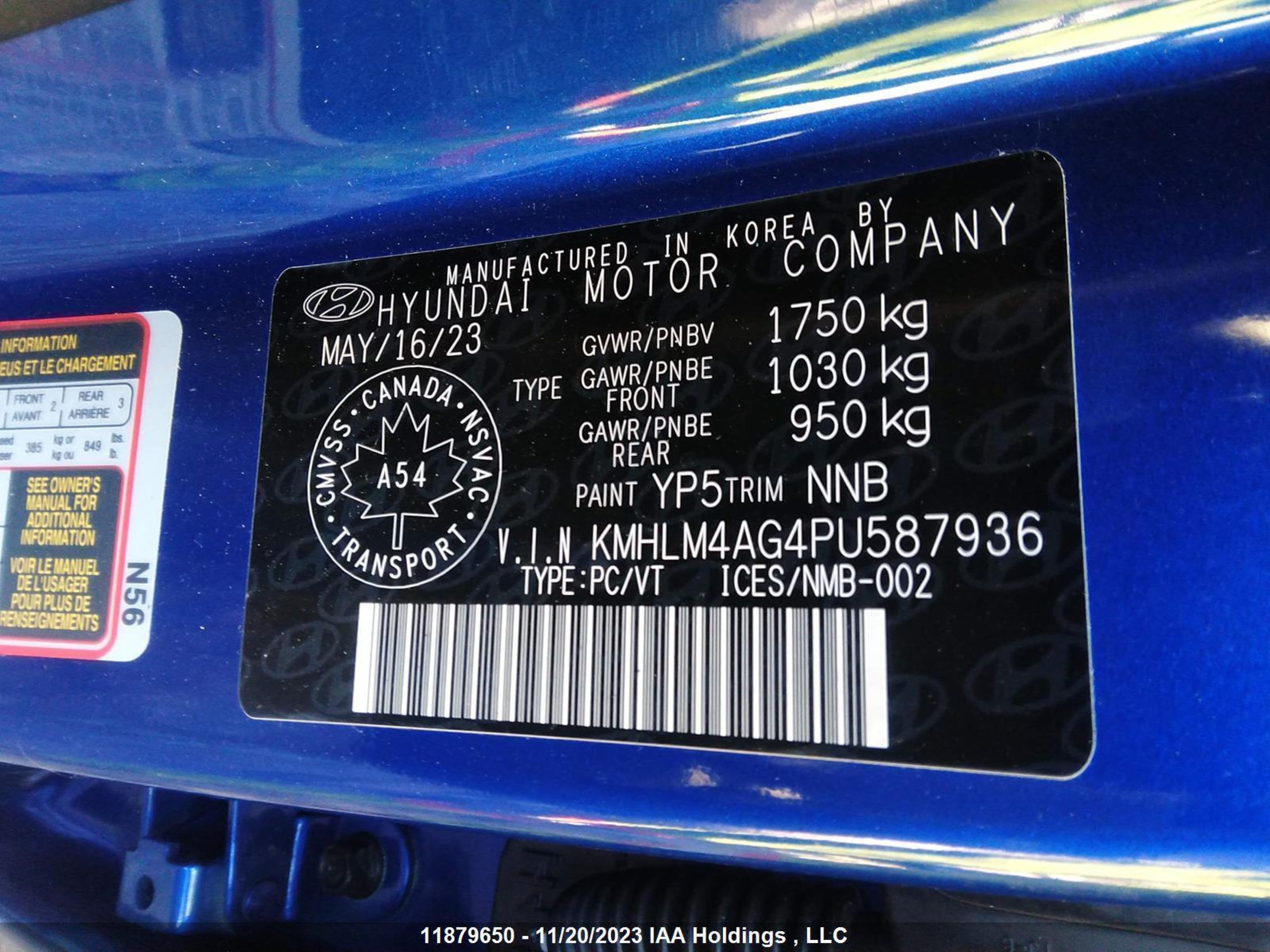 Photo 8 VIN: KMHLM4AG4PU587936 - HYUNDAI ELANTRA 