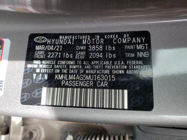 Photo 9 VIN: KMHLM4AG5MU163015 - HYUNDAI ELANTRA SE 