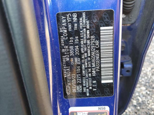 Photo 11 VIN: KMHLM4AG5NU297928 - HYUNDAI ELANTRA 