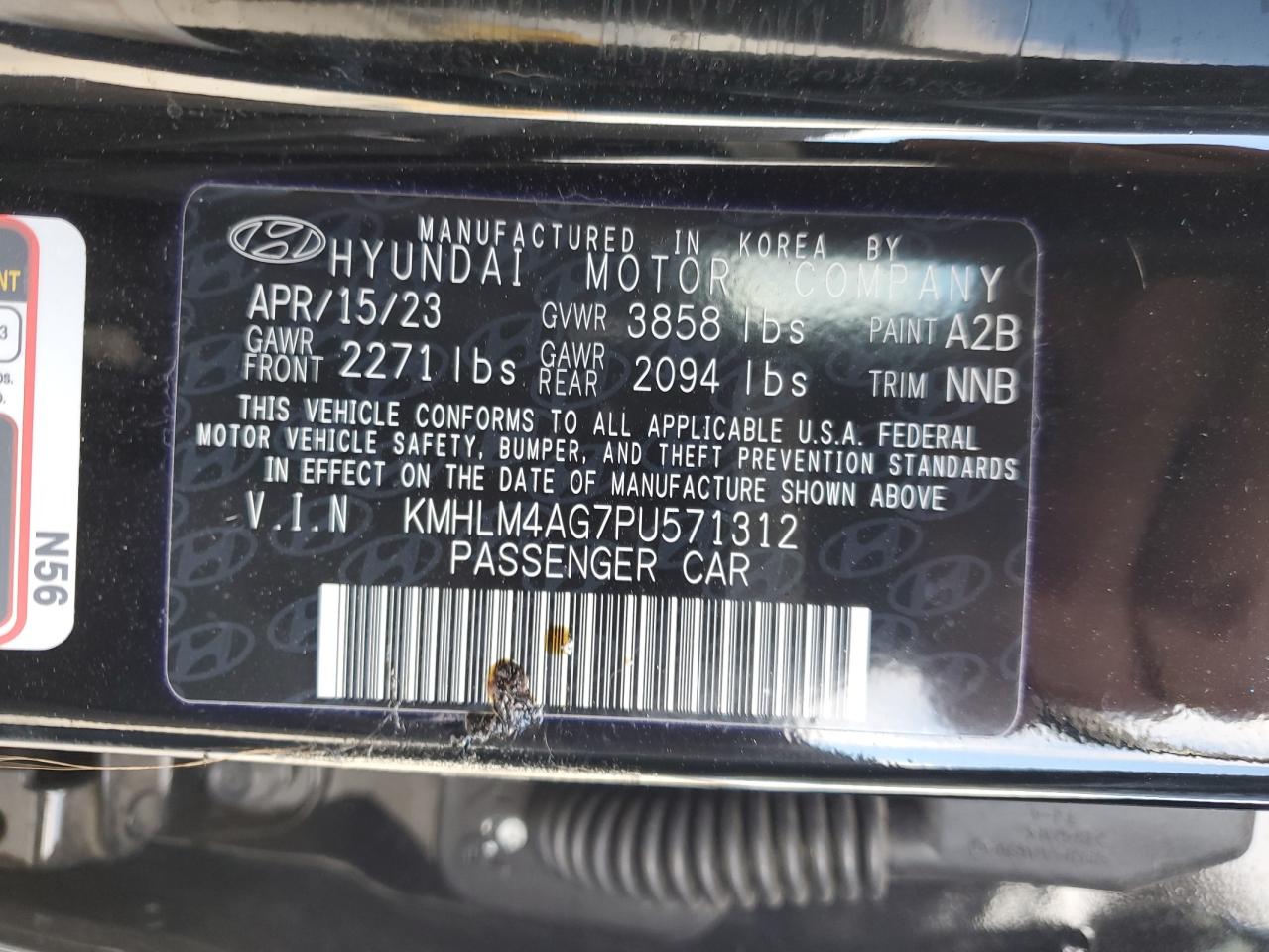 Photo 11 VIN: KMHLM4AG7PU571312 - HYUNDAI ELANTRA 