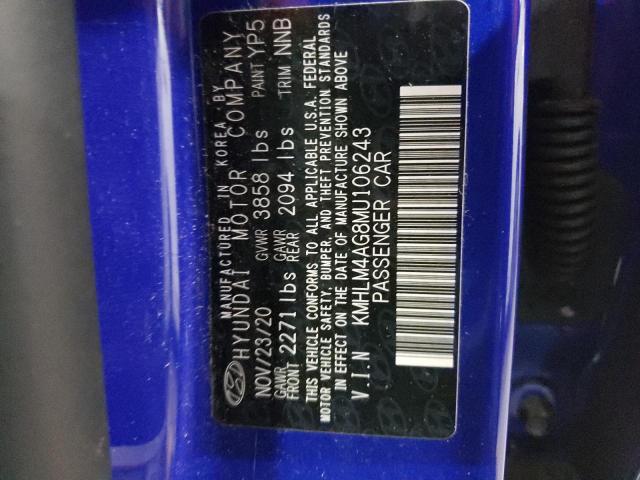 Photo 11 VIN: KMHLM4AG8MU106243 - HYUNDAI ELANTRA 