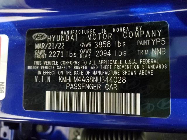 Photo 11 VIN: KMHLM4AG8NU344028 - HYUNDAI ELANTRA SE 