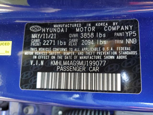 Photo 11 VIN: KMHLM4AG9MU199077 - HYUNDAI ELANTRA SE 