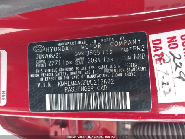 Photo 8 VIN: KMHLM4AG9MU212622 - HYUNDAI ELANTRA 