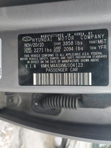 Photo 12 VIN: KMHLM4AGXMU104123 - HYUNDAI ELANTRA SE 