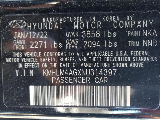 Photo 11 VIN: KMHLM4AGXNU314397 - HYUNDAI ELANTRA SE 