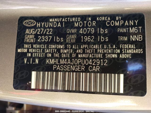 Photo 8 VIN: KMHLM4AJ0PU042912 - HYUNDAI ELANTRA HYBRID 