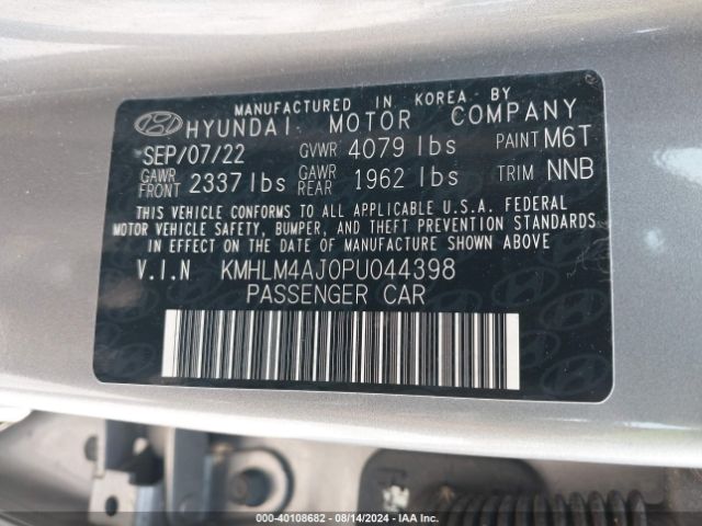 Photo 8 VIN: KMHLM4AJ0PU044398 - HYUNDAI ELANTRA 