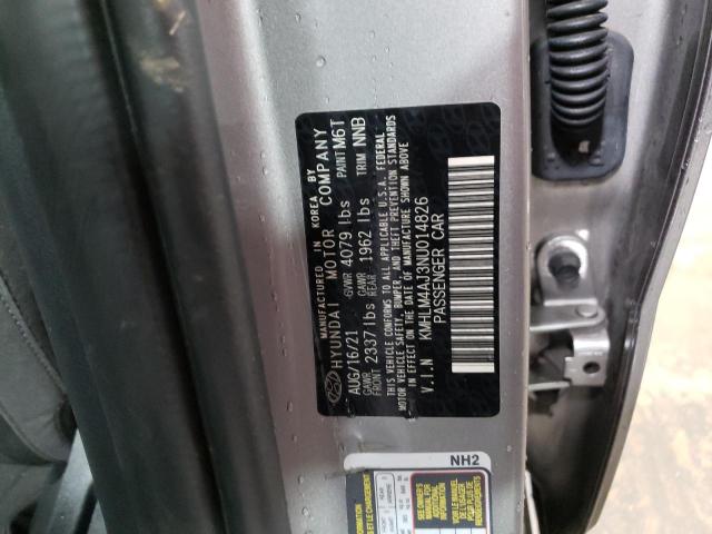 Photo 12 VIN: KMHLM4AJ3NU014826 - HYUNDAI ELANTRA BL 