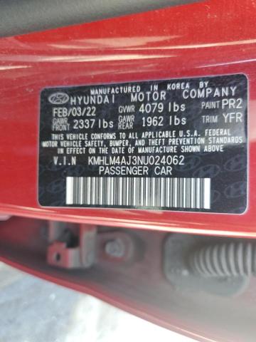 Photo 11 VIN: KMHLM4AJ3NU024062 - HYUNDAI ELANTRA BL 